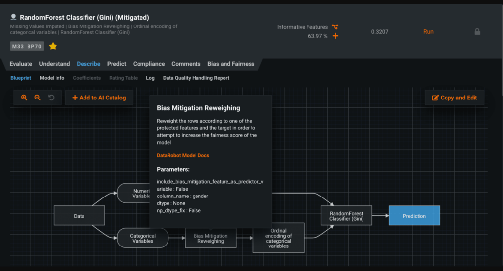 Bias Mitigation tools - DataRobot